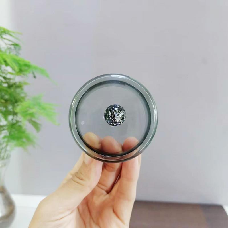 新款直销手作星空盖纽玻璃泡茶壶小容量高级感浮雕贴花耐高温带过