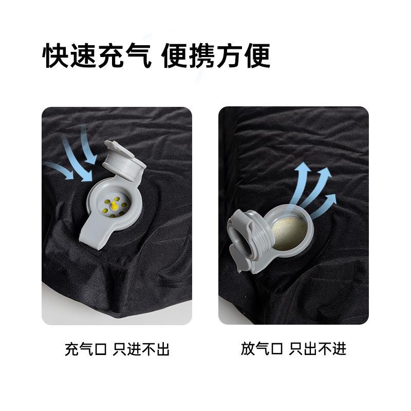 Blackdog黑狗自动充气枕头户外露营睡袋气垫u型枕便携式旅行枕