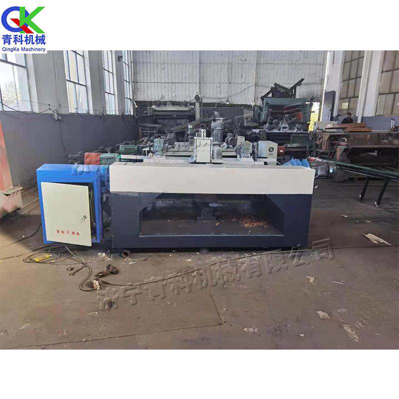 圆木旋转切片机 胶合板原料木片打皮机 松木枫木剥皮旋切机器