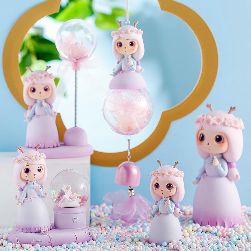 花子摆饰少女心居家创件意树脂工艺仙品W1110桌面装品厂家水晶公