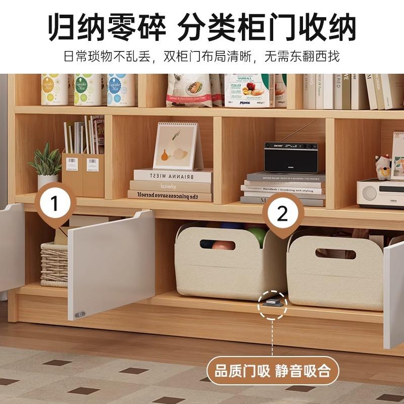 亿架家达简书卧柜书架落地简易置物架办公室约客厅室收GHQ纳小书