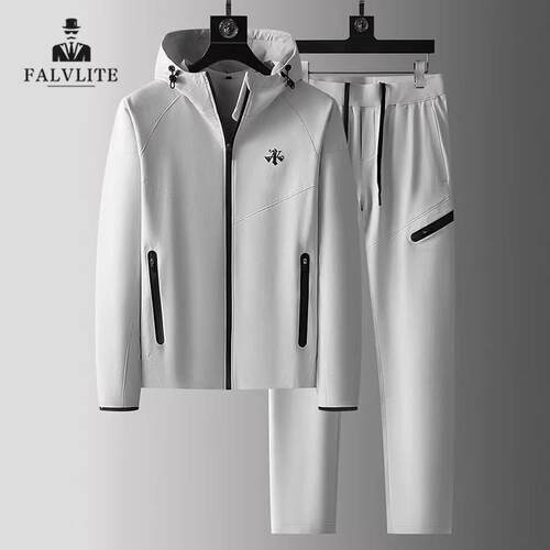 FALVLITE2026春秋季轻奢三防软壳户外男士冲锋夹克休闲运动套装