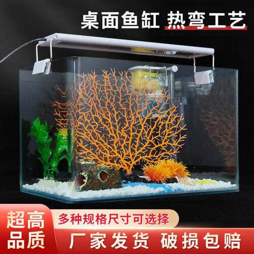 生态鱼缸家用家庭客厅热弯清玻璃水族箱中小型桌面龟缸造景套餐