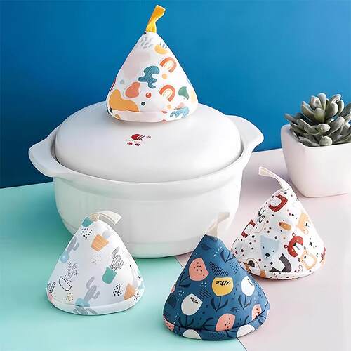Japanese-style cute triangular anti-scald pot lid hat, kitch