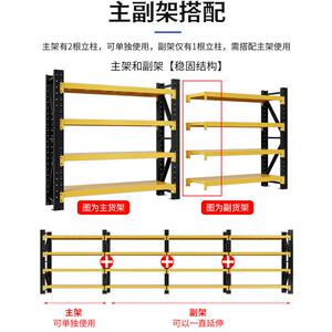零食仓储物地下室超强架超市物快递仓库多层承重货架置储家用阳台
