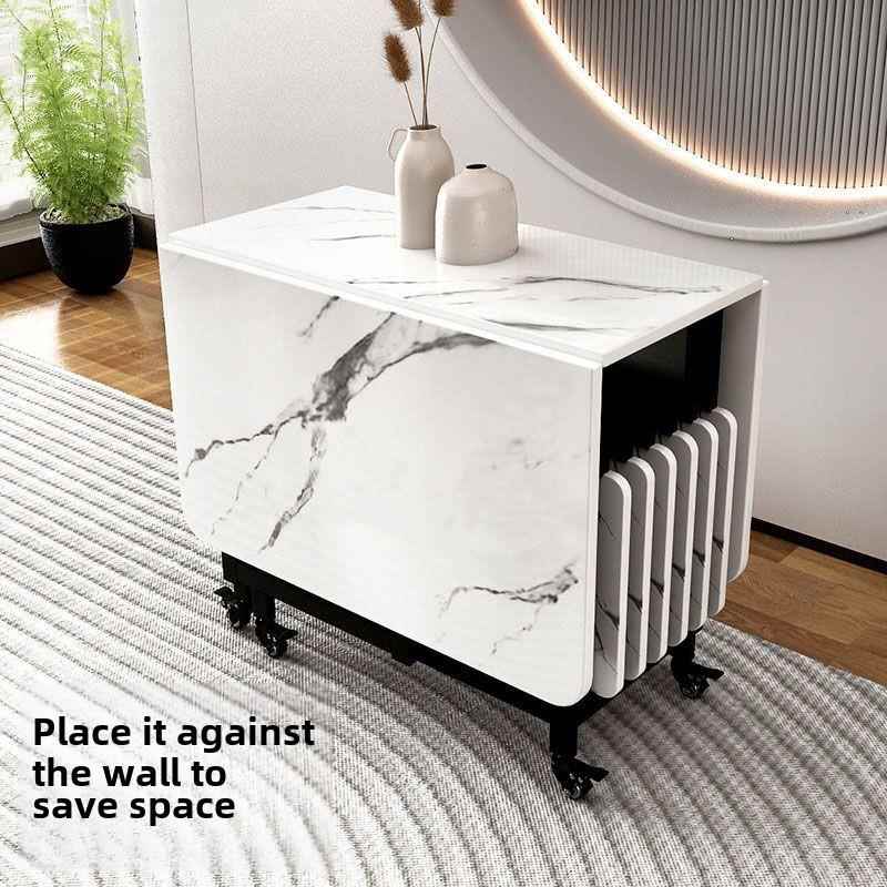 实木折叠桌家用小户型长方形简易桌子收纳桌椅移动饭桌多功能餐桌