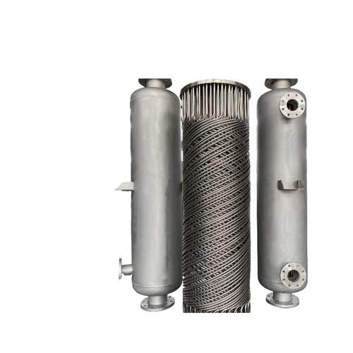 钛材螺旋缠绕管换热器冷凝器双螺纹管多管式不锈钢换热器