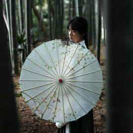 红帽石鼓防雨防晒油纸伞，女古风道具古典舞蹈汉服，伞旗袍防水桐油伞