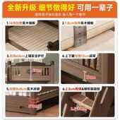 全实木鹅掌楸上下铺双层床拆分LG 003童子木母高低儿床小可户型