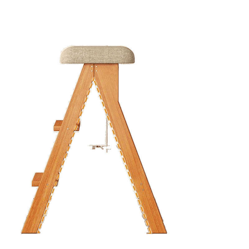 梯凳小梯子家用实木折叠凳登高厨房高板凳吧台高脚凳子