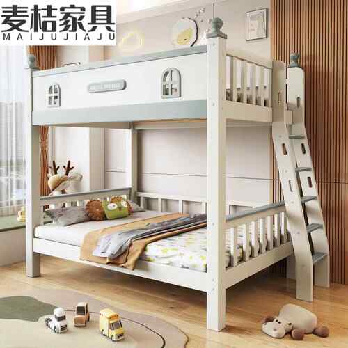 床户型小上铺床11高架床实木上下下同宽高低床双层床宿舍儿童子母