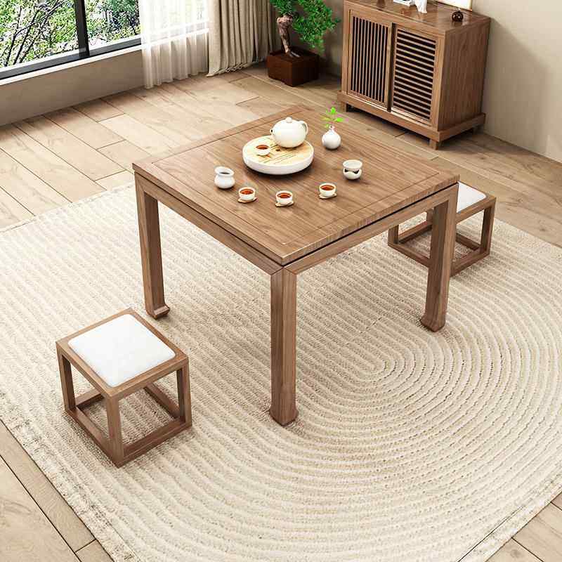 实木中堂bxcz八仙客桌厅家用方桌茶条桌椅组新中式茶台供合桌案翘