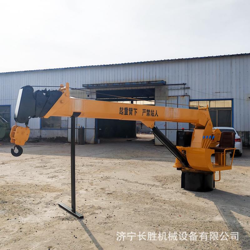 供应码头甲板吊固定式船吊水上作业船尾吊12吨建筑工程软管吊