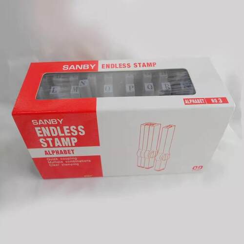 SANBY明朝印章字高2.5/3/4/5/7/9mm英文拼接组合印章字母组合印章