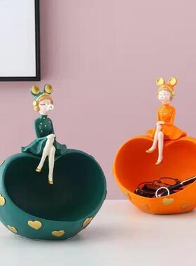 爱心泡泡装女6855孩玄关匙收纳摆件客厅电视柜家居饰乔迁居新礼北