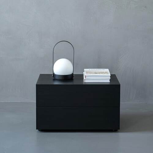 极简床头柜黑色意式床边抽屉柜卧室收纳柜轻奢高级收纳柜斗柜定制