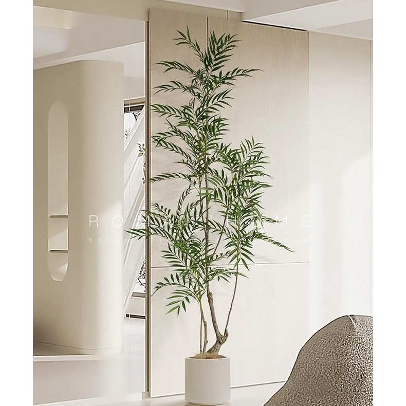 灵动版十大功劳新款仿真植物 高端轻奢绿植 室内大型仿生假树盆栽