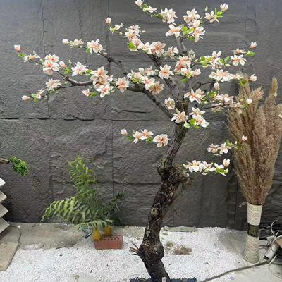 仿真玉兰花树假树大型仿真植物落地花艺橱窗装饰假花室内客厅摆件