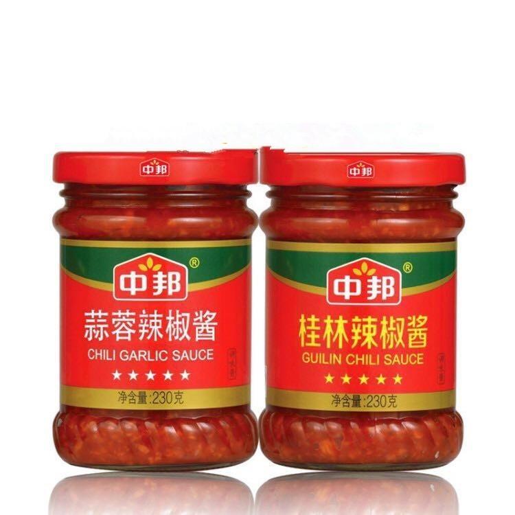 包邮中邦蒜蓉辣椒酱桂林辣椒酱 炒菜拌面肠粉辣酱辣椒酱送蒜蓉230