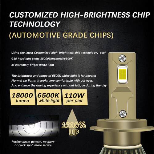 新款货车汽车LED大灯h7h1车灯h11灯泡9012强光9005超亮h4近远一体