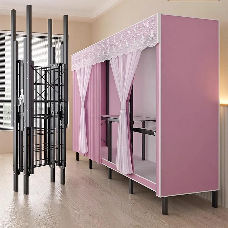 简易衣柜免安装折叠爆款家用卧室出租房用全钢架加厚2025新款衣厨