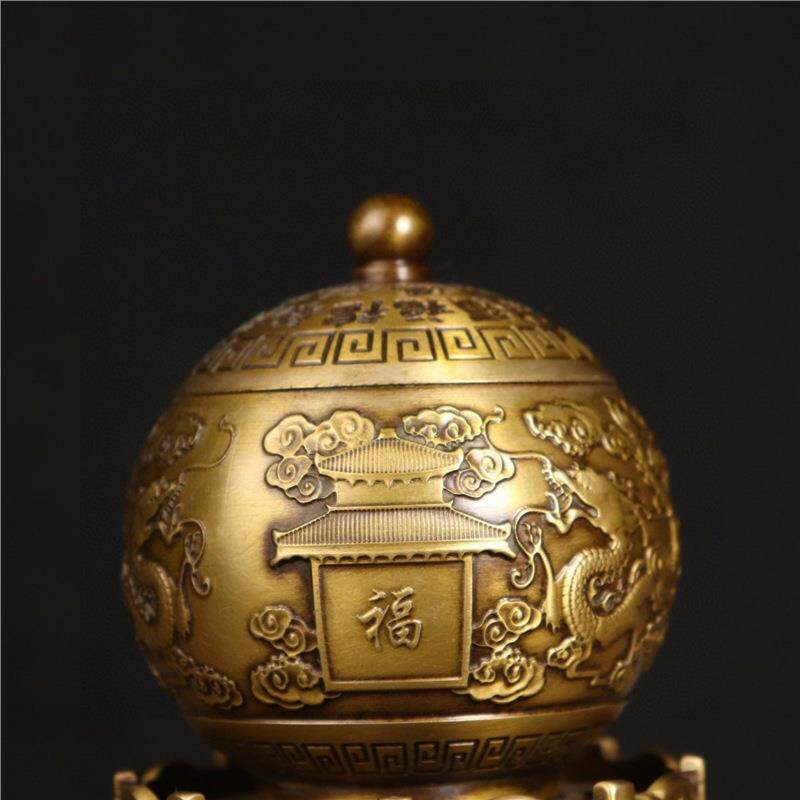 古玩收藏铜时来运转九转乾坤摆件 四神兽 能量爆棚家居装饰