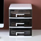 桌面置架办室多公层抽办公桌上学生物i文n屉s件夹收纳盒料塑透明