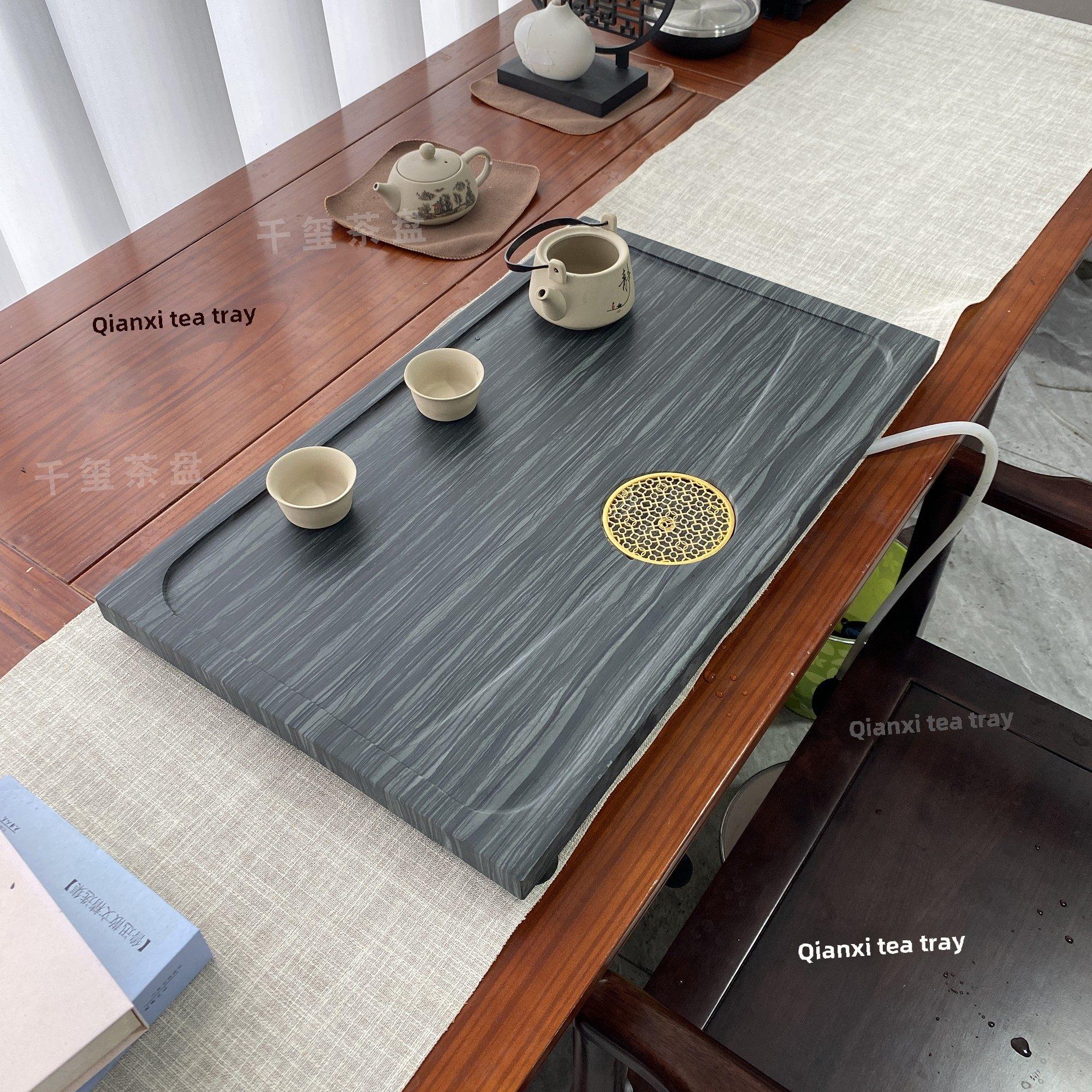 新品纯天然皇庭玉石茶盘意境款石茶盘纯天然整板整板整块纯石茶盘