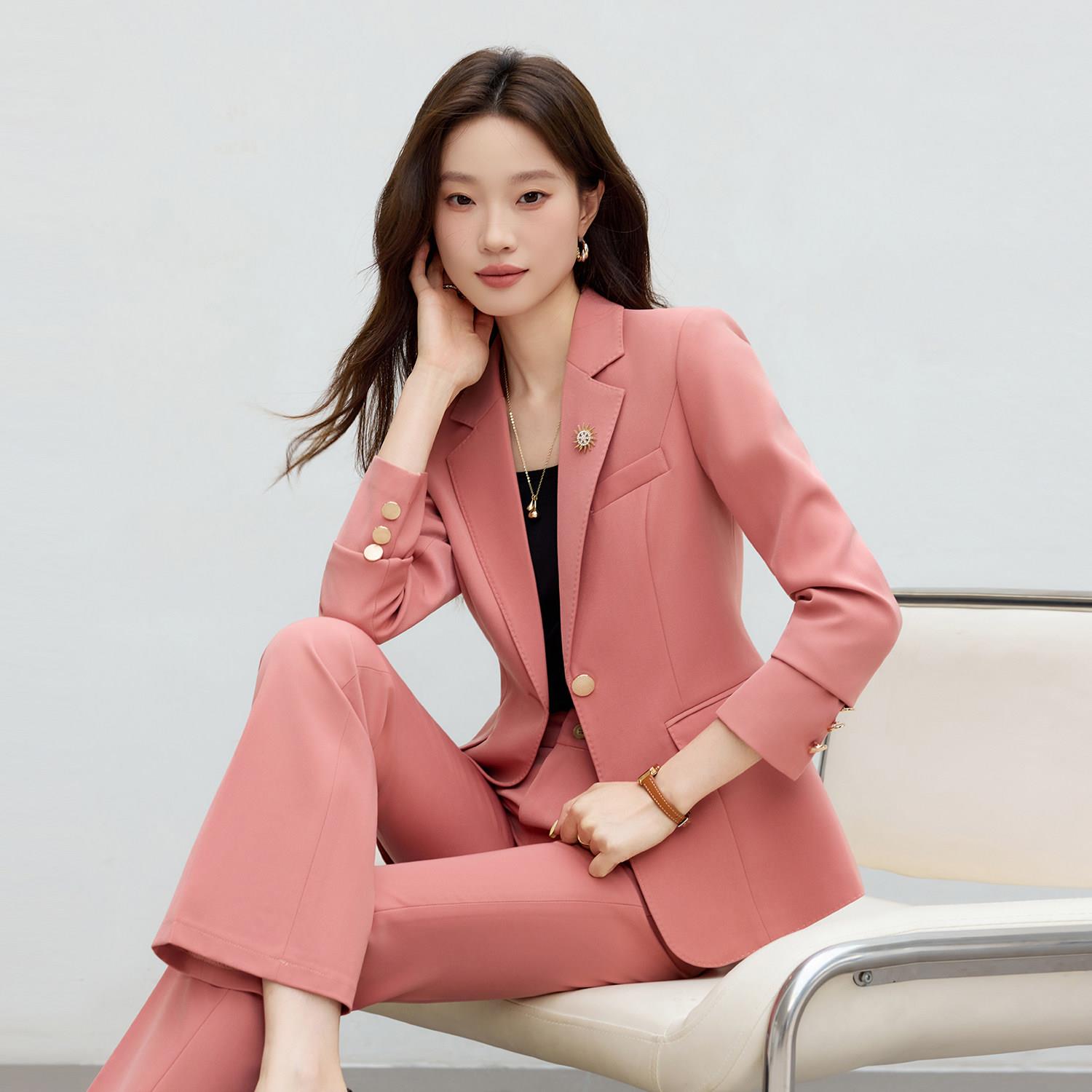 高级感西装外套女春秋季时尚气质西服套装工作服主持人正装职业装