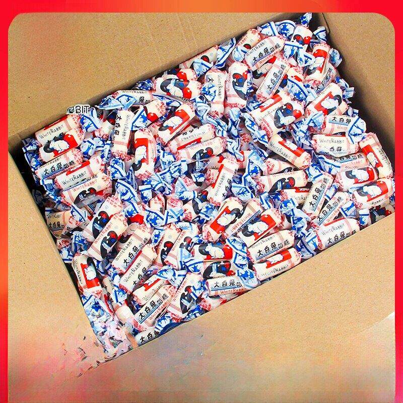 大白兔奶糖儿童散装8090后怀旧小时候零食过年货童年软糖果大礼包