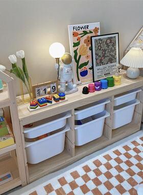 物8V儿童置玩具收纳架WNH实整木组合物架客厅宝宝房大容量分类理