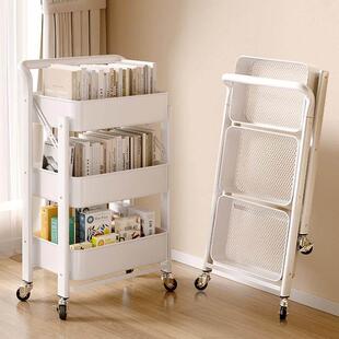 table mobile bookshelf rack cart storage Under