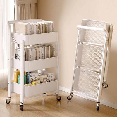 Under table bookshelf storage rack, mobile cart storage rack