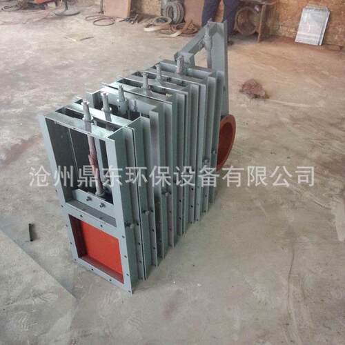 DN800管道法兰式卸灰插板阀碳钢法兰放料阀除尘器粉尘下料阀