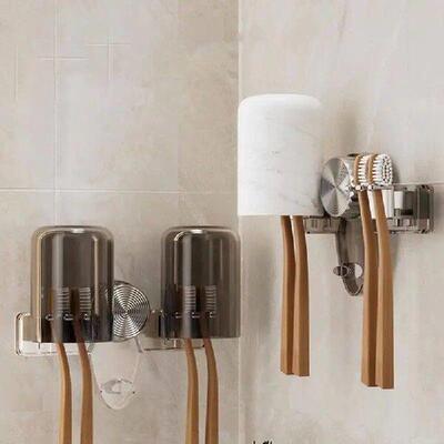 Shower Toothbrush Holder Clear Toothpaste Toothbrush