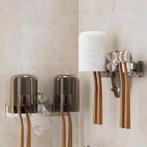 Shower Toothbrush Holder Clear Toothpaste Toothbrush
