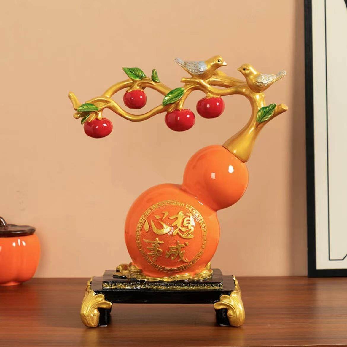 客厅摆件高端大气上档次2025新中式如意葫芦招财心想事成客厅玄关,家居饰品,落地摆件,淘宝优惠券,粉丝福利购,淘宝优惠卷