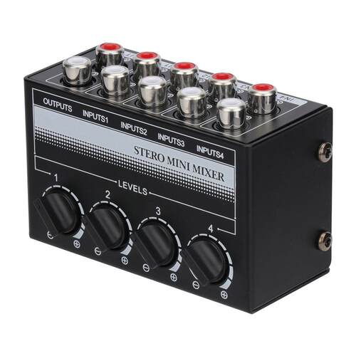 sound console支持4进1出或4出1入进迷你金属无源混音器mixer