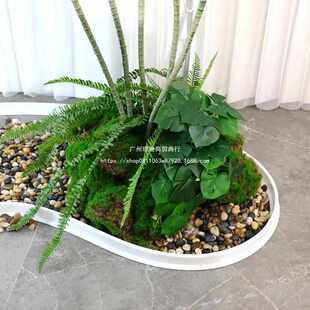 仿真植物造景硅胶围栏围条挡水条室内绿植围边围挡阳台遮挡线底座