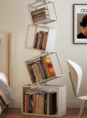 网物红型异形立ZVT式创意铁小艺书架落地现代简约置架书柜客厅双