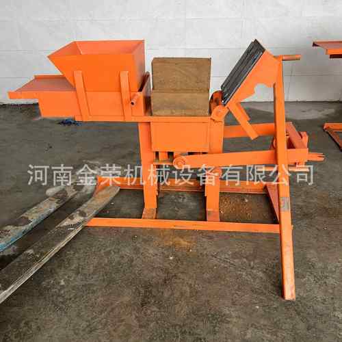 非洲空心乐高黏土砖机联锁黏土制砖机手动积木空心免烧土砖设备