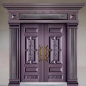 现代户进入户门镁合金双开家用防盗门自建房大门大门别墅中式