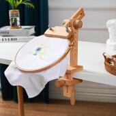 桌式 绣架 工绣19架刺架子实木制绣刺绣具桌面嵌入式