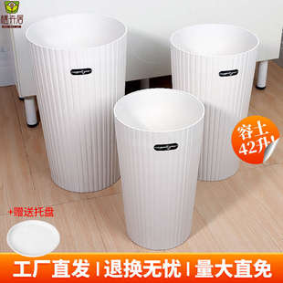 仿陶瓷特大口徑白色花盆簡約輕奢高筒盆家用客廳落地綠植種樹盆栽