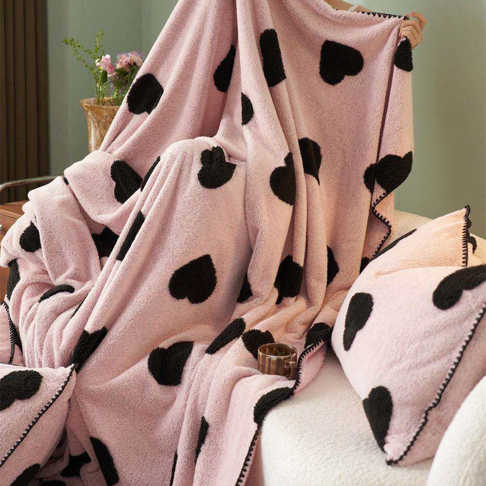 复古四季毯舒棉绒双面提花毯子午睡办公室秋冬季加厚沙发毯盖毯