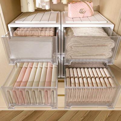 Jeans Clothes Divider Storage Box Closet Drawer Thick Pants