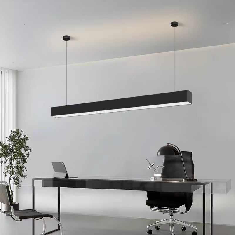 办公室吊灯 会议室无缝拼接工位极简办公吊线灯led护眼防眩长条灯