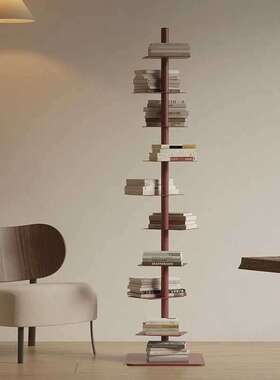 创意旋转隐形简易收纳书架落地客厅多层铁艺家用转角置物架书柜