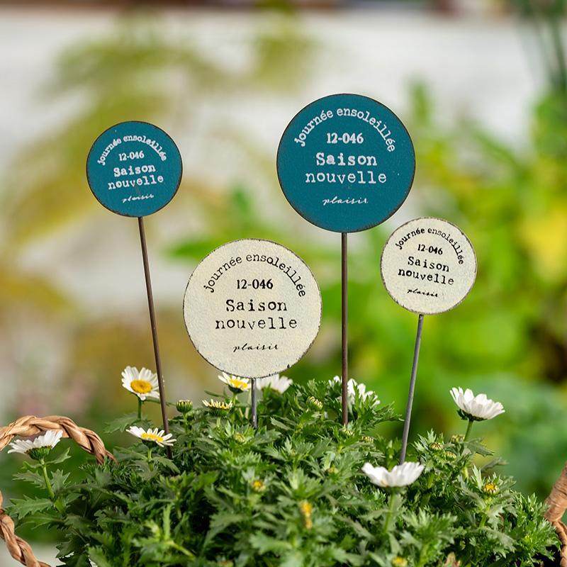 趣味铁艺小花插植物支撑花园庭院造景户外阳台装饰布置圆形花插牌,家居饰品,户外/庭院摆件,淘宝优惠券,粉丝福利购,淘宝优惠卷