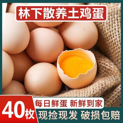 农家谷物喂养新鲜土鸡蛋40枚初生蛋散养杂粮五谷柴鸡蛋柴鸡蛋整箱